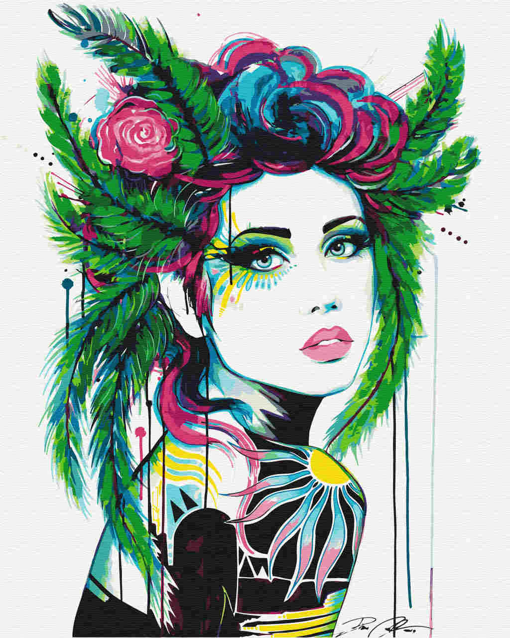 Malen nach Zahlen - Malen nach Zahlen - Paradiesvogel - by Pixie Cold