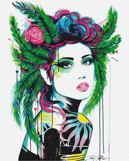Malen nach Zahlen - Malen nach Zahlen - Paradiesvogel - by Pixie Cold