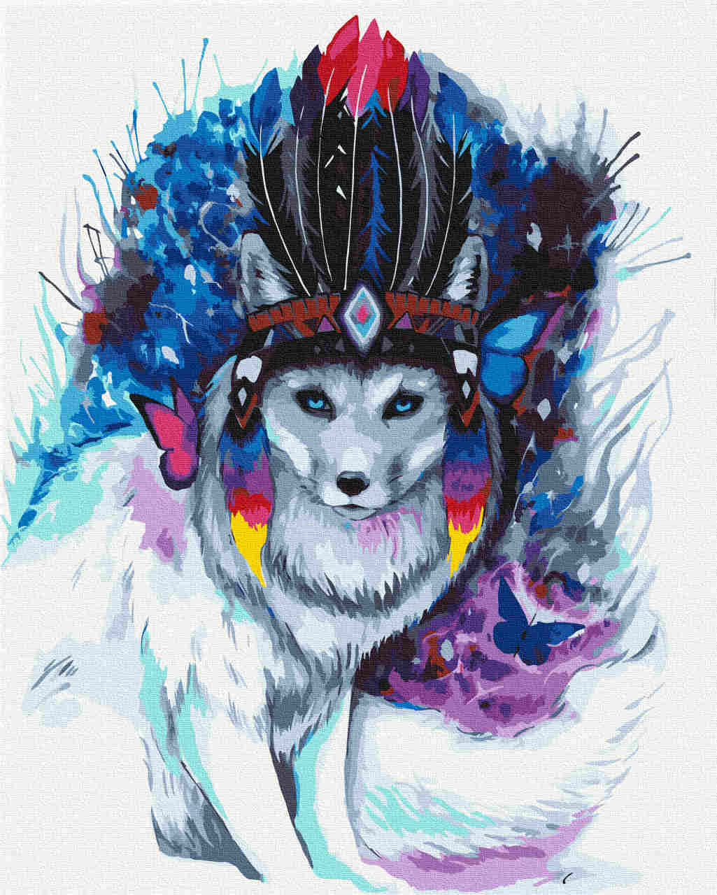 Malen nach Zahlen - Malen nach Zahlen - Fuchs Winter - by Pixie Cold