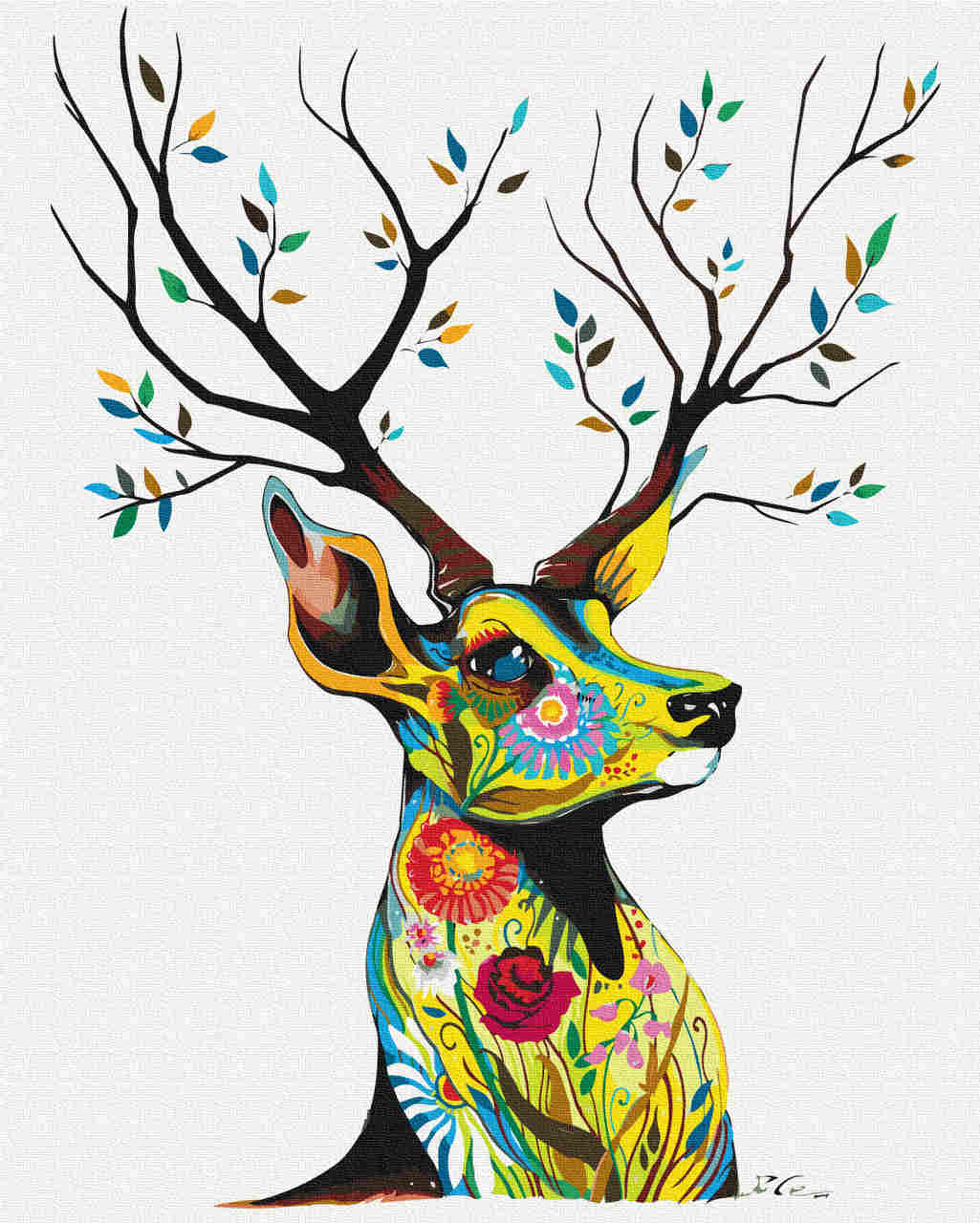 Malen nach Zahlen - Malen nach Zahlen - deer nature - by Pixie Cold