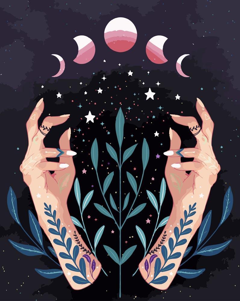 Malen nach Zahlen - Malen nach Zahlen - spirituelle Hände - by Pixie Cold