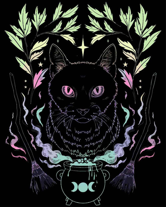 Malen nach Zahlen - Malen nach Zahlen - Katze einer Hexe - by Pixie Cold