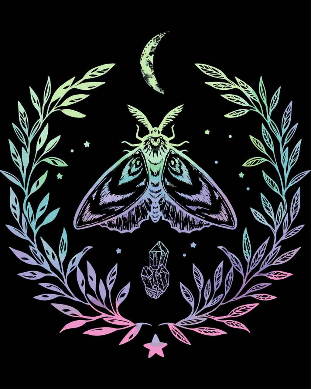 Malen nach Zahlen - Malen nach Zahlen - Motte bei Nacht - by Pixie Cold