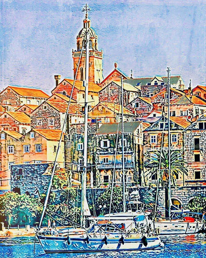 Malen nach Zahlen - Malen nach Zahlen - Urlaubsfeeling - by zamart