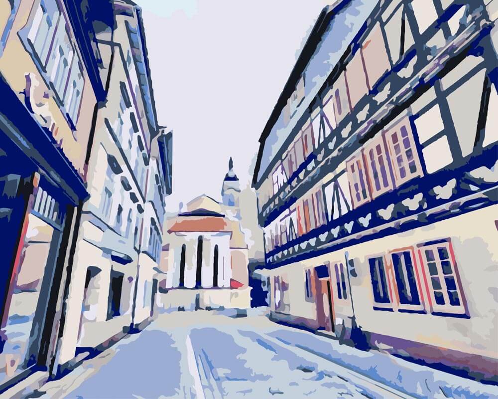 Malen nach Zahlen - Malen nach Zahlen - Altstadt von Eisenach, Motiv 2 - by zamart