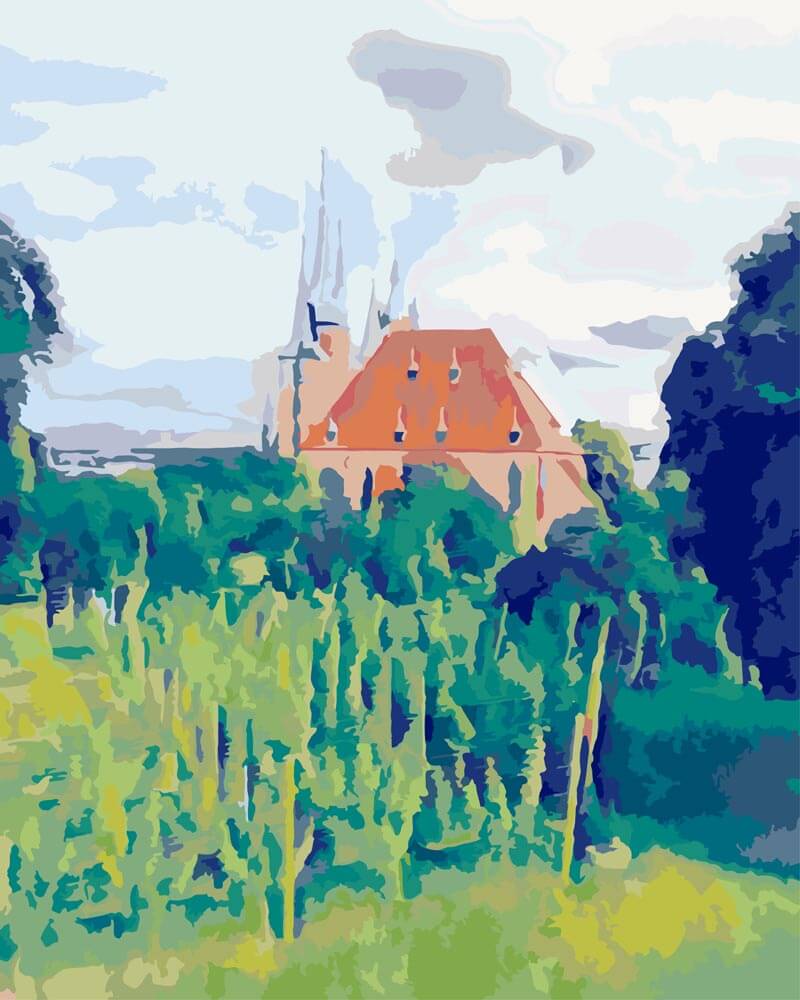 Malen nach Zahlen - Malen nach Zahlen - Ausblick vom Petersberg-Erfurt - by zamart