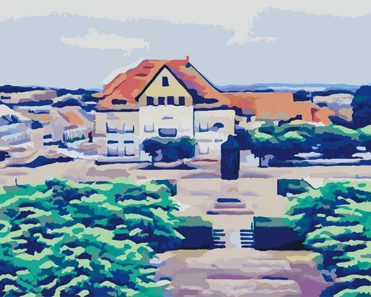 Malen nach Zahlen - Malen nach Zahlen - Blick über Gotha - by zamart