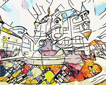 Malen nach Zahlen - Malen nach Zahlen - Kandinsky trifft ..Erfurt - by zamart