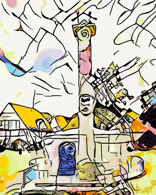 Malen nach Zahlen - Malen nach Zahlen - Kandinsky trifft Bad Salzuflen - by zamart