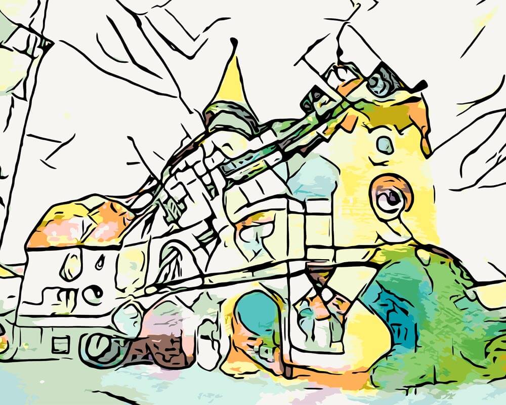 Malen nach Zahlen - Malen nach Zahlen - Kandinsky trifft Gotha, Motiv 1 - by zamart