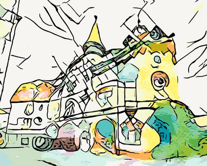Malen nach Zahlen - Malen nach Zahlen - Kandinsky trifft Gotha, Motiv 1 - by zamart