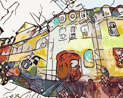 Malen nach Zahlen - Malen nach Zahlen - Kandinsky trifft Weimar, Motiv 1jpeg - by zamart