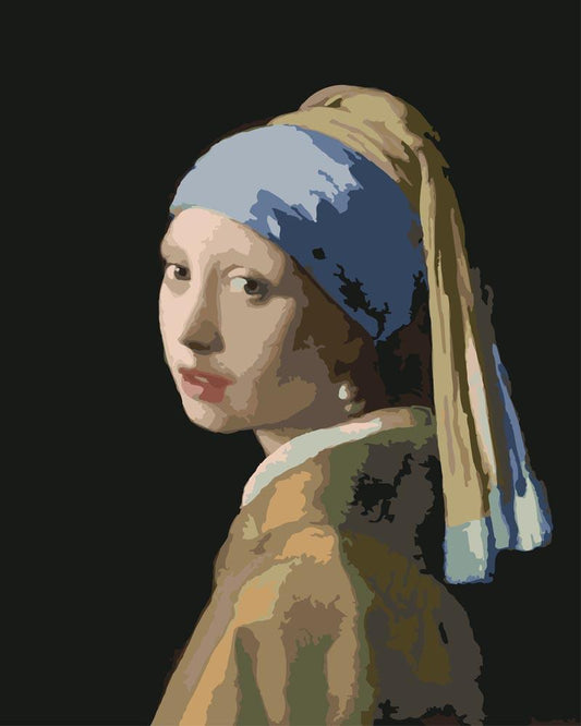Malen nach Zahlen - Malen nach Zahlen - Das Mädchen mit dem Perlenohrring - Jan Vermeer