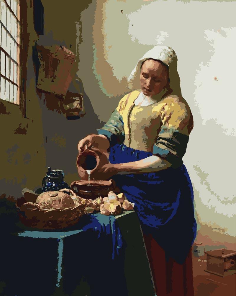 Malen nach Zahlen - Malen nach Zahlen - Das Milchmädchen - Johannes Vermeer