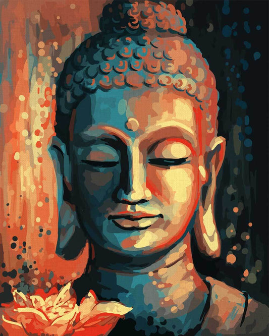 Malen nach Zahlen - Malen nach Zahlen - Buddha mit Blume