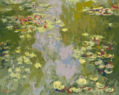 Malen nach Zahlen - Malen nach Zahlen - Seerosenteich - Claude Monet