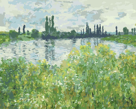 Malen nach Zahlen - Malen nach Zahlen - Seine-Ufer, Vétheuil - Claude Monet