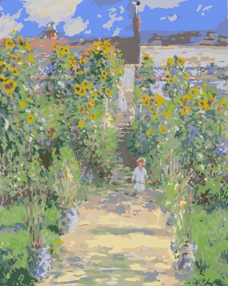 Malen nach Zahlen - Malen nach Zahlen - Der Garten des Künstlers bei Vetheuil - Claude Monet