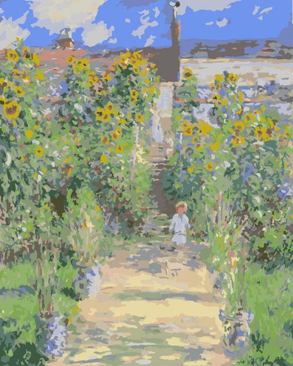Malen nach Zahlen - Malen nach Zahlen - Der Garten des Künstlers bei Vetheuil - Claude Monet
