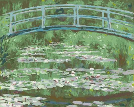 Malen nach Zahlen - Malen nach Zahlen - Die japanische Fußgängerbrücke - Claude Monet