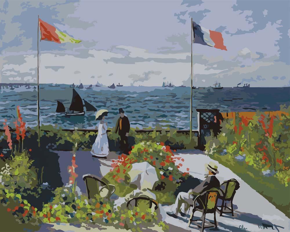 Malen nach Zahlen - Malen nach Zahlen - Die Terrasse von Sainte‑Adresse - Claude Monet