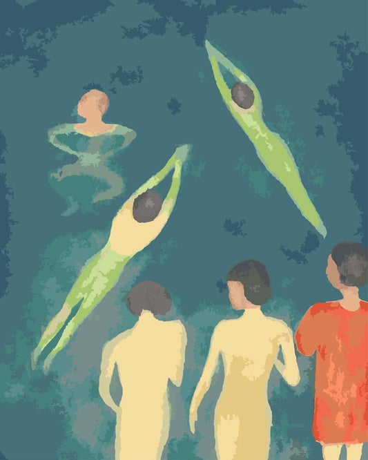 Malen nach Zahlen - Malen nach Zahlen - Jungen Baden - Edvard Munch