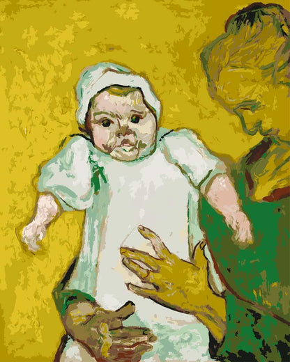 Malen nach Zahlen - Malen nach Zahlen - Madame Roulin und ihr Baby - Vincent van Gogh