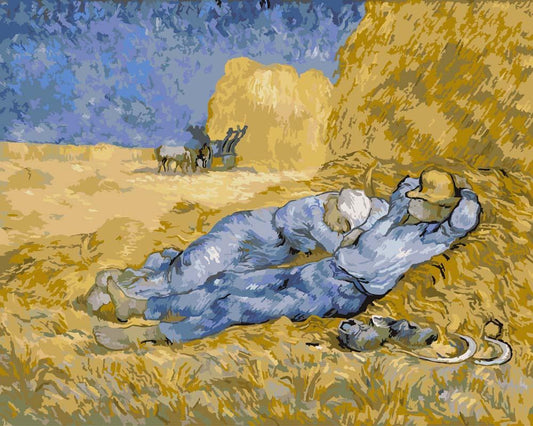 Malen nach Zahlen - Malen nach Zahlen - Mittagsruhe nach Millet - Vincent van Gogh