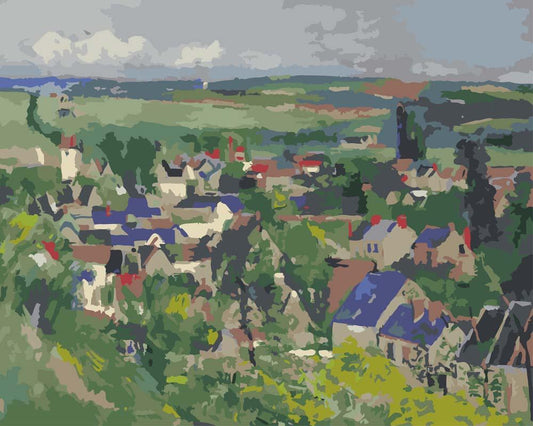 Malen nach Zahlen - Malen nach Zahlen - Panoramablick DAUVERS-sur-Oise - Paul Cezanne