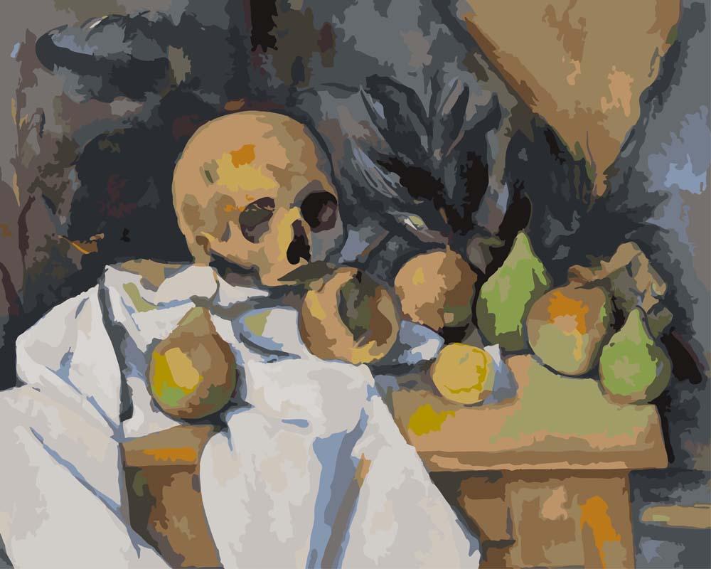 Malen nach Zahlen - Malen nach Zahlen - Stillleben mit Totenkopf - Paul Cezanne