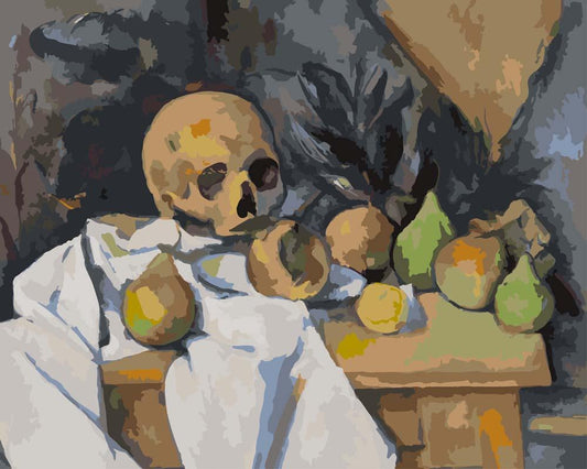 Malen nach Zahlen - Malen nach Zahlen - Stillleben mit Totenkopf - Paul Cezanne
