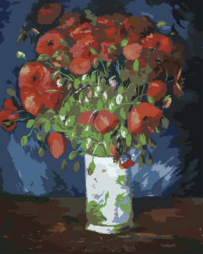 Malen nach Zahlen - Malen nach Zahlen - Vase mit Mohnblumen - Vincent van Gogh