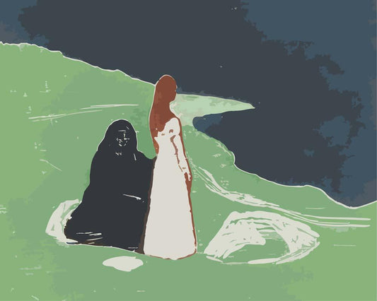 Malen nach Zahlen - Malen nach Zahlen - Zwei Frauen am Ufer - Edvard Munch