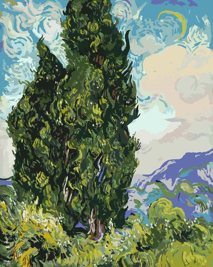 Malen nach Zahlen - Malen nach Zahlen - Zypressen - Vincent van Gogh