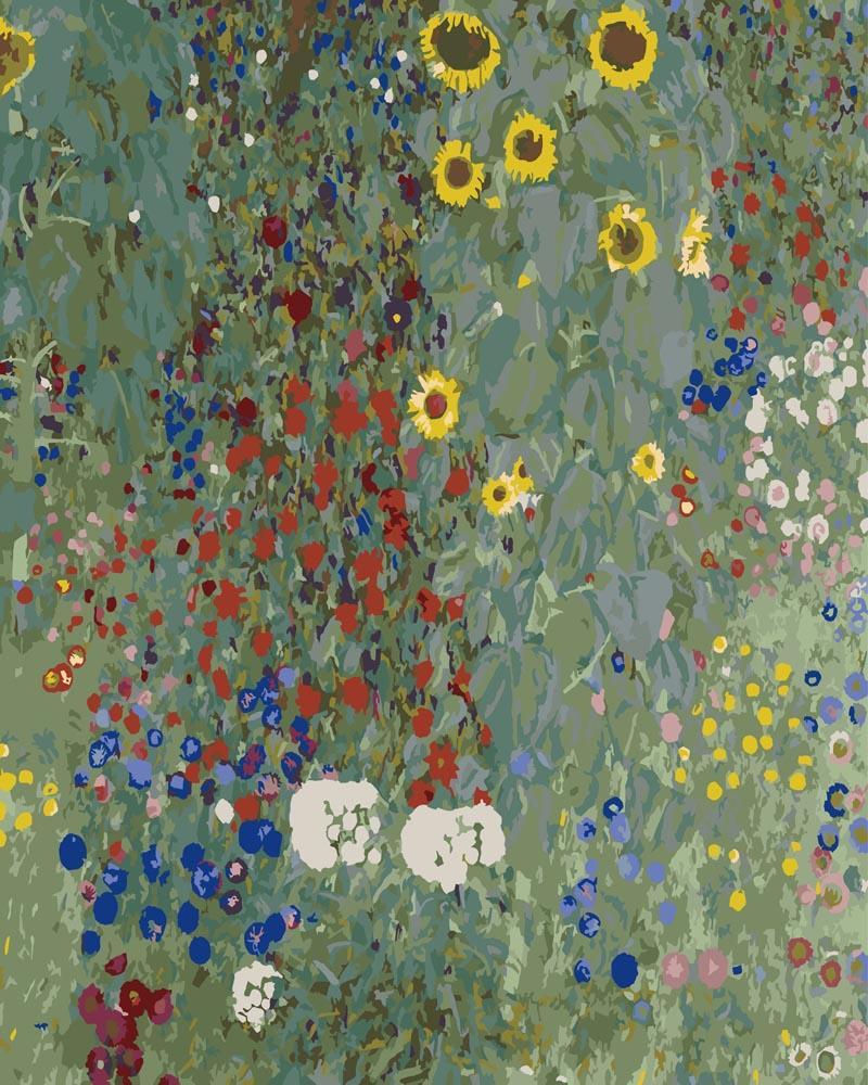 Malen nach Zahlen - Malen nach Zahlen - Bauerngarten mit Sonnenblumen - Gustav Klimt
