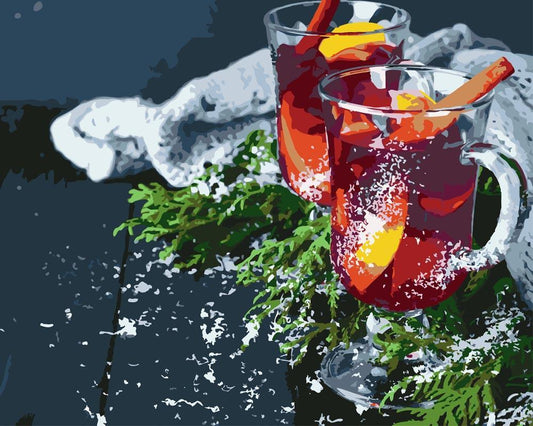 Malen nach Zahlen - Malen nach Zahlen - Weihnachtsgetränk