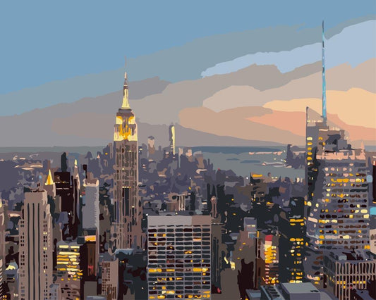 Malen nach Zahlen - Malen nach Zahlen - Manhatten Skyline - New York