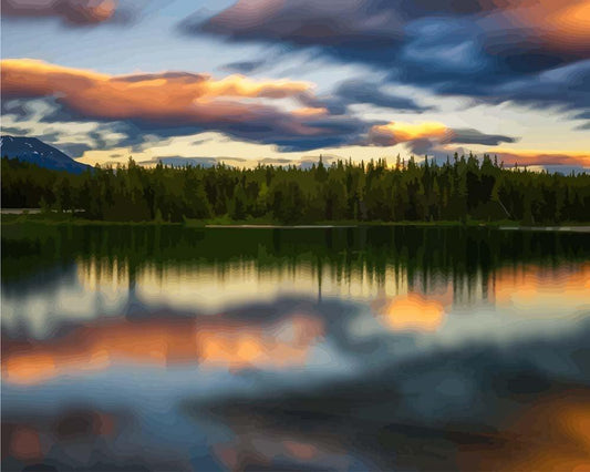 Malen nach Zahlen - Malen nach Zahlen - Nationalpark in Alberta - Kanada