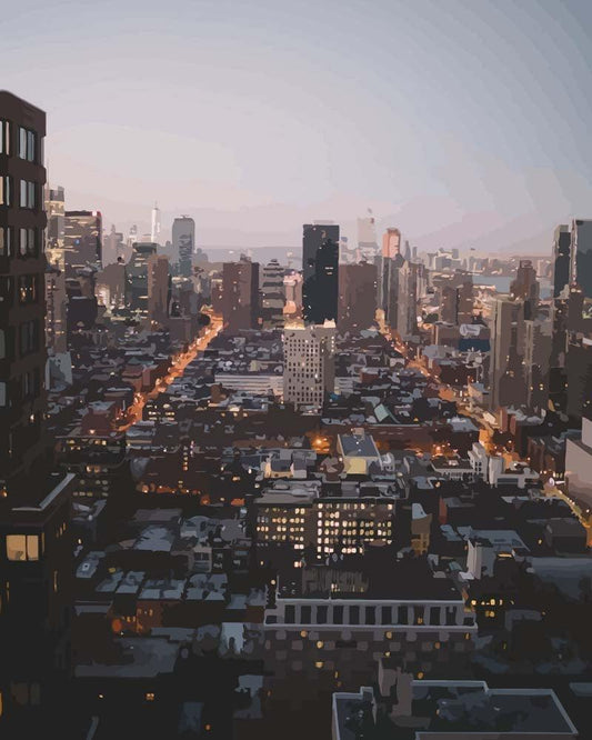 Malen nach Zahlen - Malen nach Zahlen - New York bei Morgenlicht