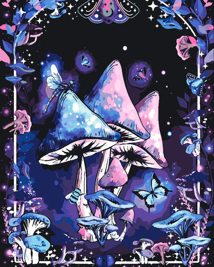 Malen nach Zahlen - Malen nach Zahlen - Magic Mushrooms - by Tiny Tami