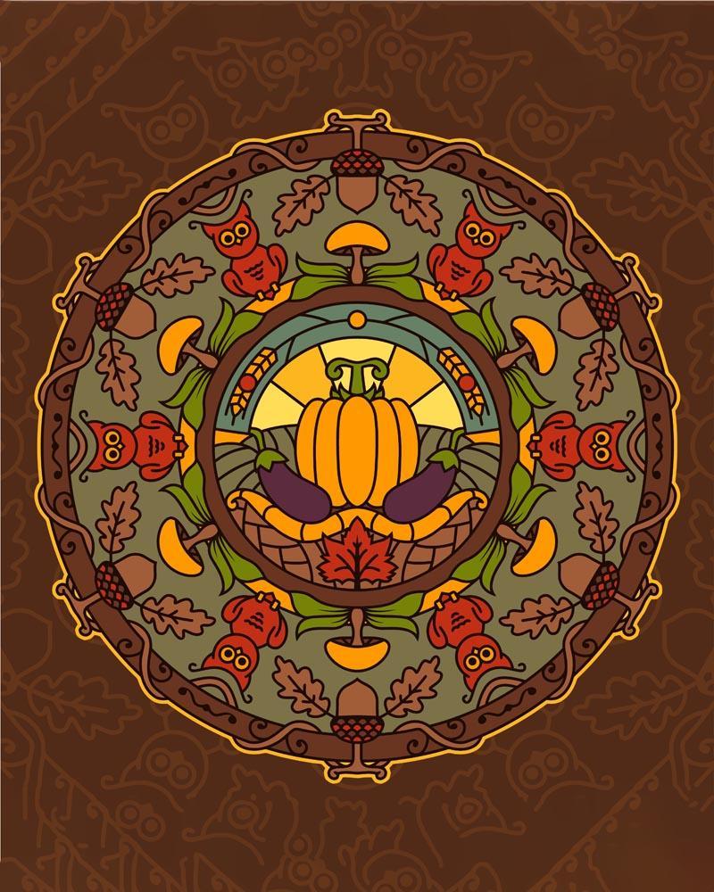 Malen nach Zahlen - Malen nach Zahlen - Mandala - Herbstfarben
