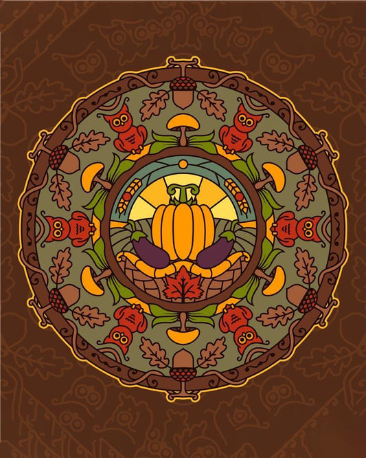 Malen nach Zahlen - Malen nach Zahlen - Mandala - Herbstfarben