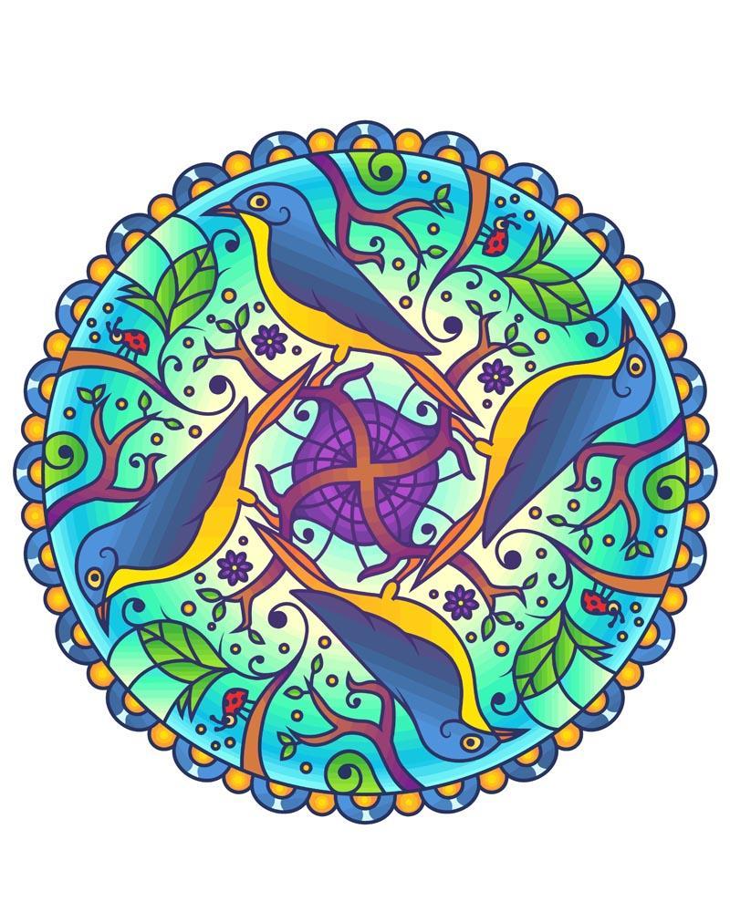 Malen nach Zahlen - Malen nach Zahlen - Mandala - Vogel