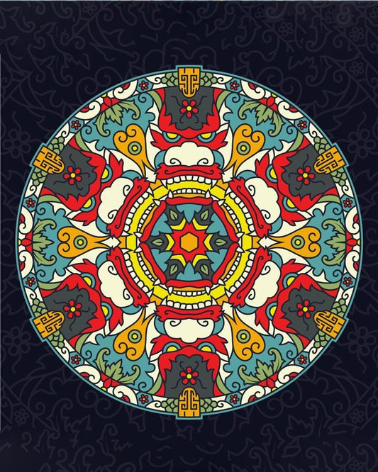 Malen nach Zahlen - Malen nach Zahlen - Mandala - Chinesische Farben