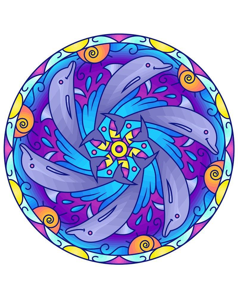 Malen nach Zahlen - Malen nach Zahlen - Mandala - Delphin