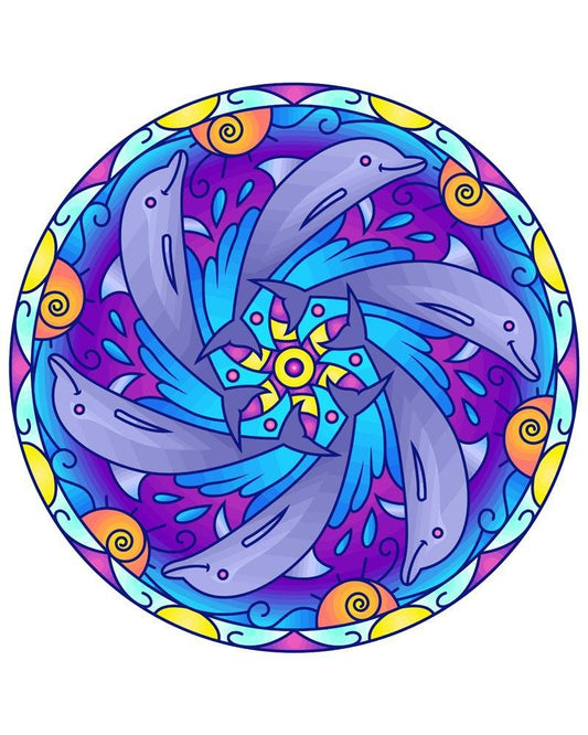 Malen nach Zahlen - Malen nach Zahlen - Mandala - Delphin