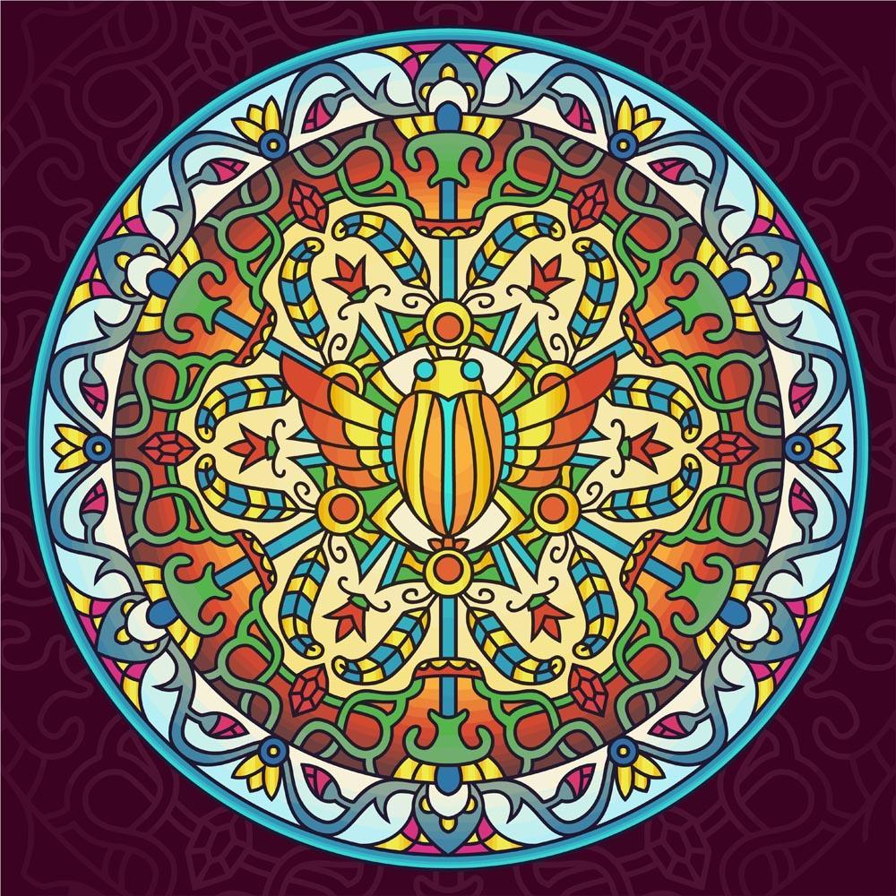 Malen nach Zahlen - Malen nach Zahlen - Mandala - Ägyptische Farben
