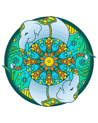 Malen nach Zahlen - Malen nach Zahlen - Mandala - Elefant