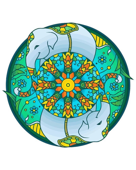 Malen nach Zahlen - Malen nach Zahlen - Mandala - Elefant