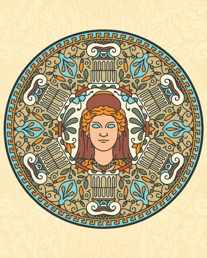 Malen nach Zahlen - Malen nach Zahlen - Mandala - Griechische Farben